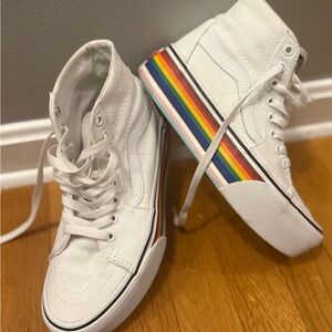 VANS Sneakers Sk-8 Hi Tapered Rainbow Pride White High-Top platform Stack